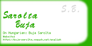 sarolta buja business card